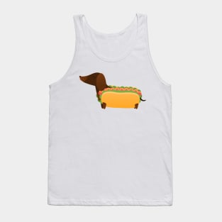 Wiener Dog in a Bun Tank Top